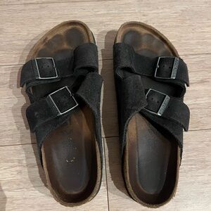 Birkenstock Black/dark Gray Arizona Soft-footbed Sandals